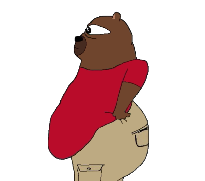 Bobo the Bear at a computer